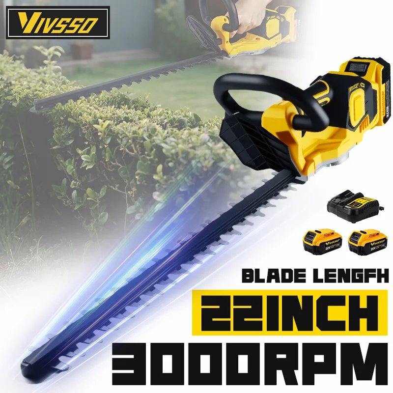 Power Tools Usa - VIVSSO Cordless Electric Hedge Trimmer Lawn