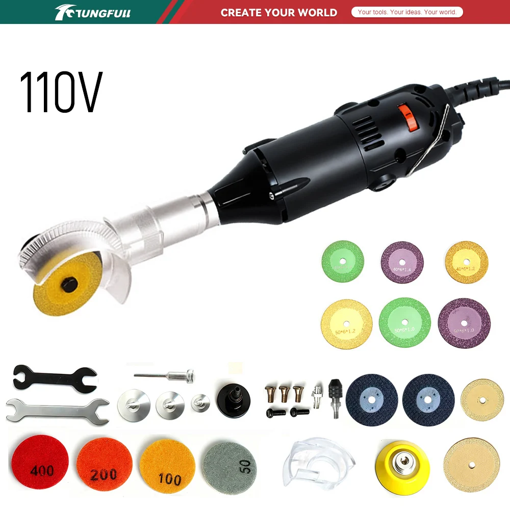 Power Tools Usa - TUNGFULL 110V Mini Angle Grinder Electric