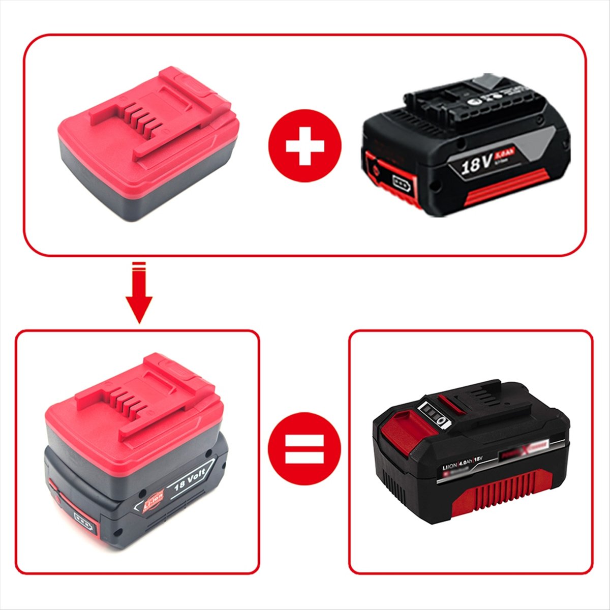 Power Tools Einhell - A58Z For Bosch BAT Series 18V