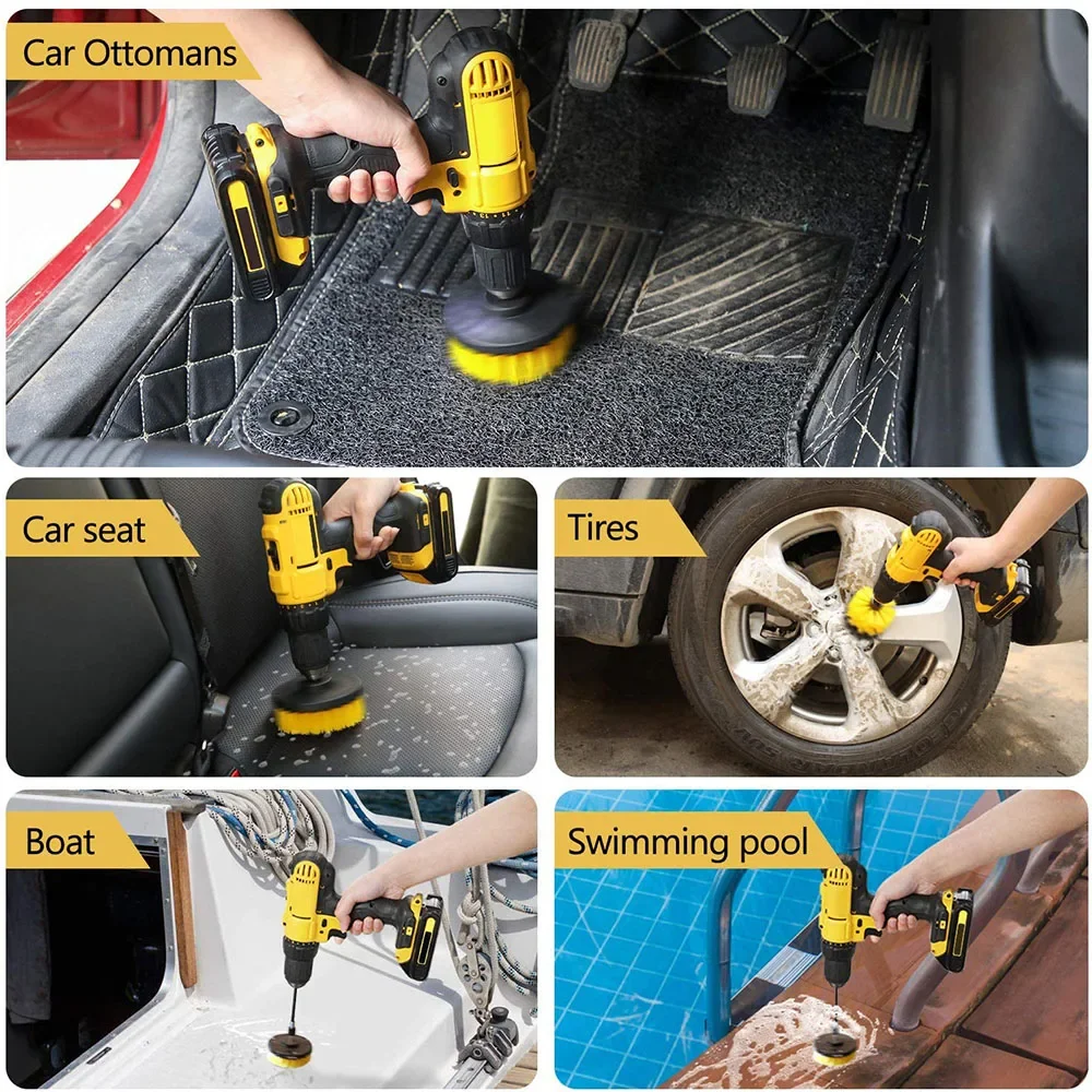 Drill Brush Attachment Set Pow - Power Tools Windows review and price