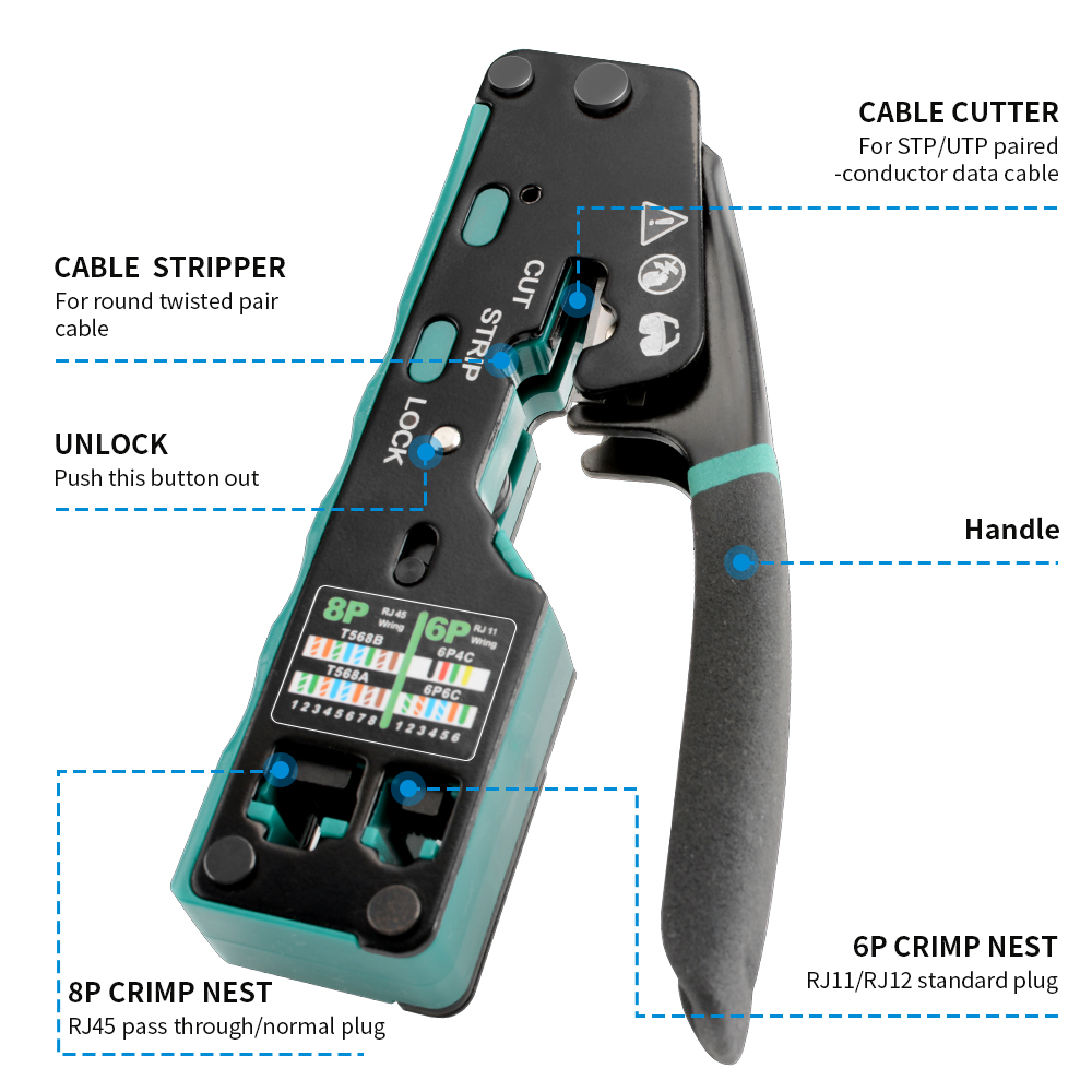 RJ12/11 Crimper Plier RJ45 Cri - Power Tools China review and price