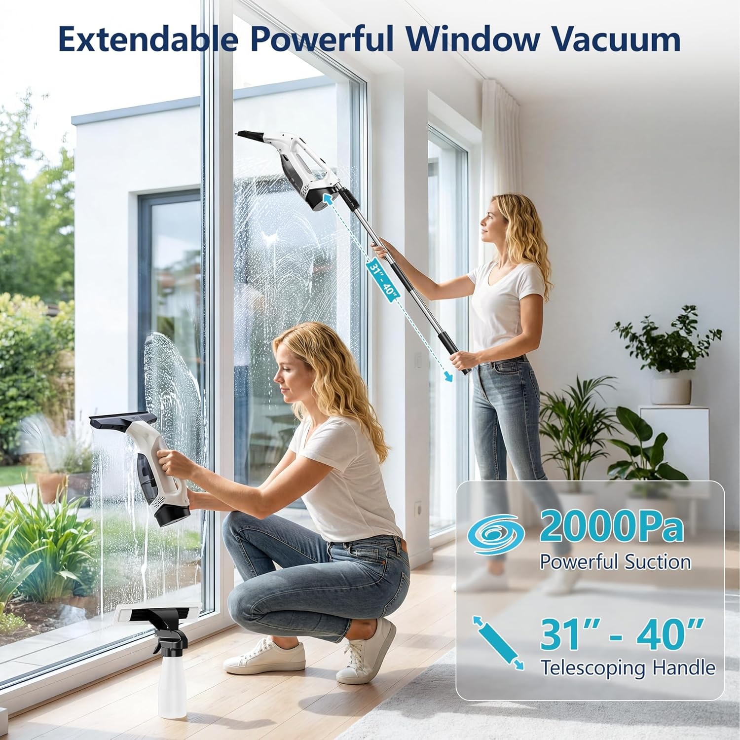 2000Pa Handheld Window Vacuum  - Power Tools Usa review and price