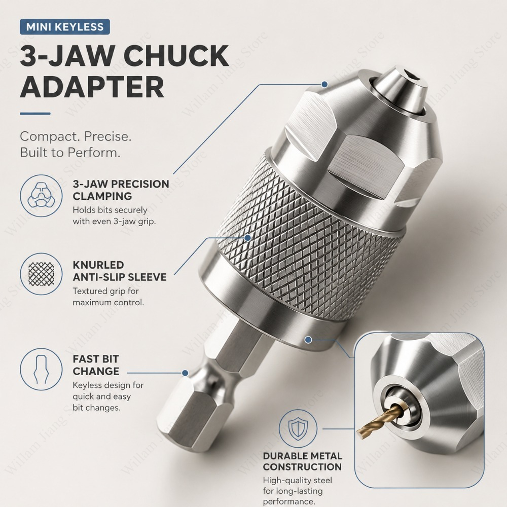 3 Jaw Drill Chuck Adapter with - Power Tools Underwater review and price